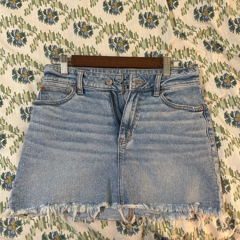 American Eagle Outfitters Blue Mini Skirt Casual